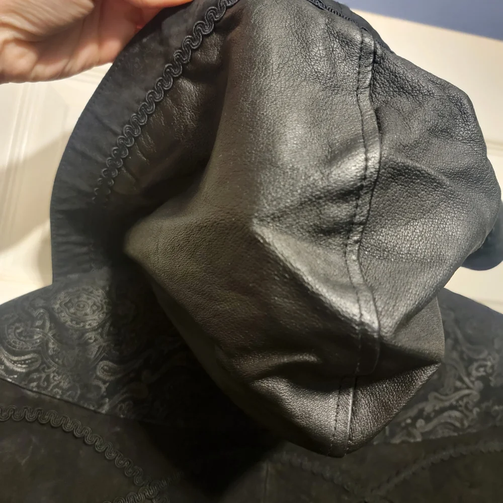 G3 Vintage Cinch Waist Leather Jacket Size M - Picture 10 of 13